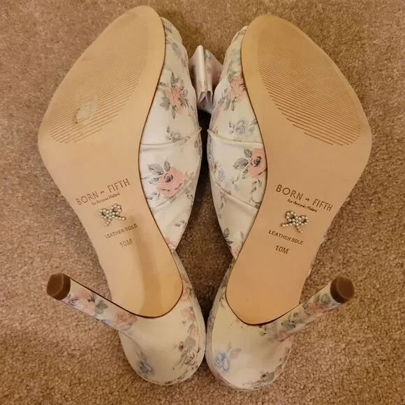 Born on Fifth Fabric Flower Mules - Picture 6 of 7